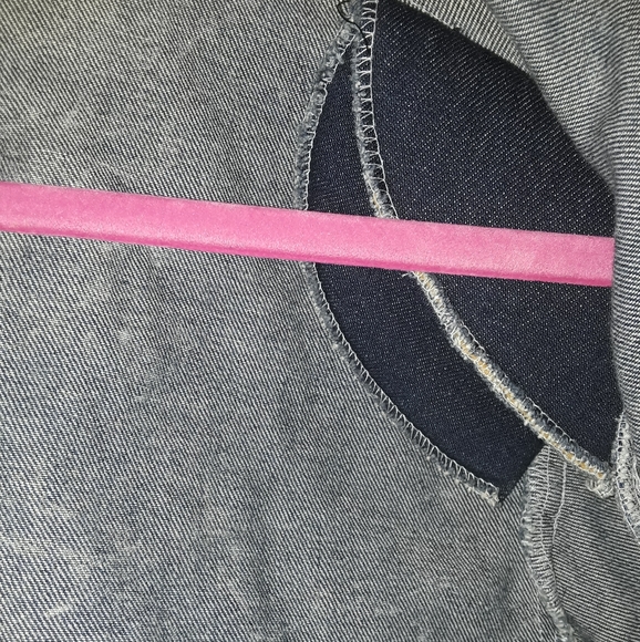 Vintage Crop faded jean 80s jacket - Picture 6 of 6